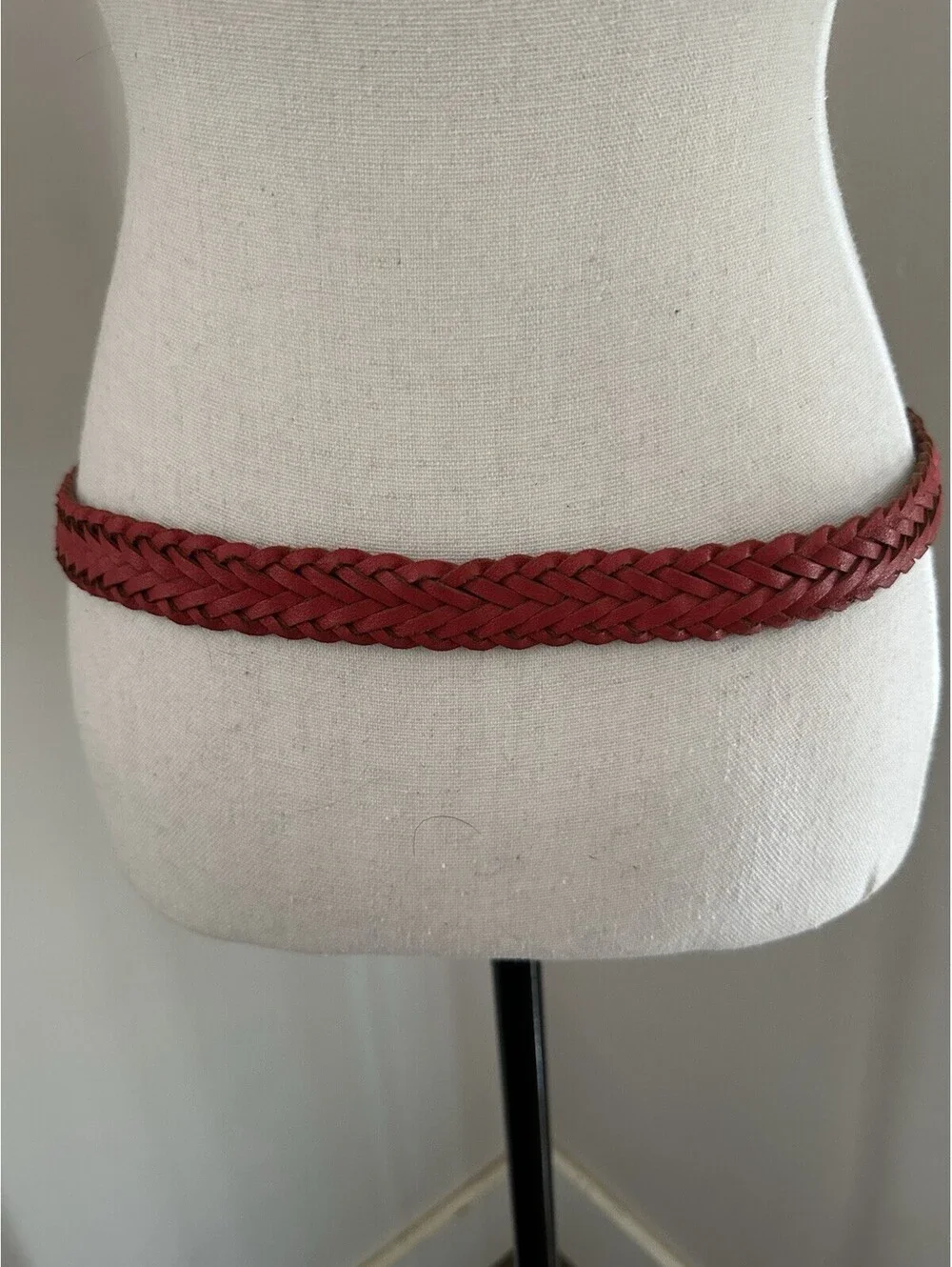 Capezio Argentina Braided Leather Belt – Red – Made in Argentina